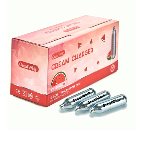 GREAT WHIP FLAVOR CREAM CHARGER 50CT/12DISPLAY MASTER CASE ( FOOD PURPOSE ONLY ) -  WATERMELON   